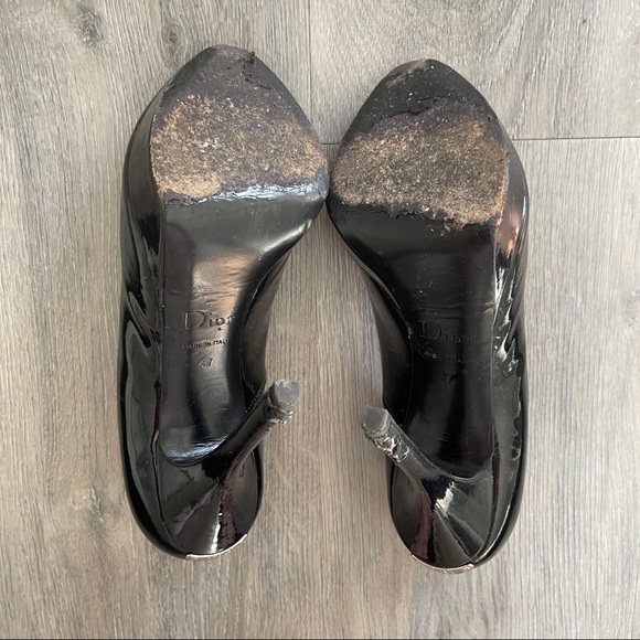 Dior Leather Peep Toe Pumps - Picture 7 of 8